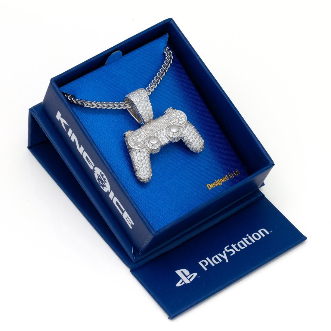 【King Ice】☆日本未入荷☆PLAYSTATION-ICED CLASSIC NECKLACE Inspired by PlayStation® - Iced Classic Controller Necklace